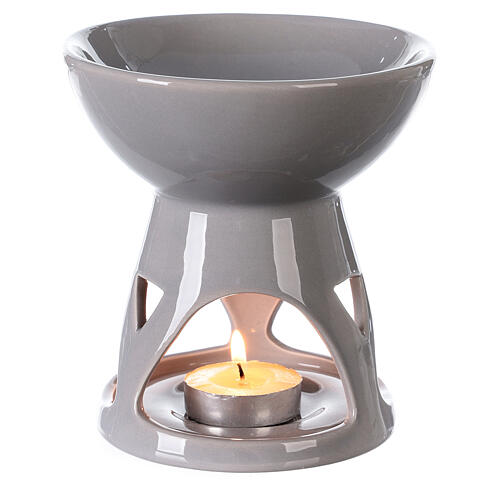 Ceramic essential oil burner ceramic gray enamel 12x12 c 2