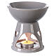 Ceramic essential oil burner ceramic gray enamel 12x12 c s2