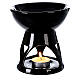 Candle oil diffuser, black glazed 12x12 cm s1