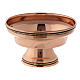 Copper incense burner bowl pearl edged diameter 10 cm s1