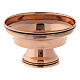 Copper incense burner bowl pearl edged diameter 10 cm s2