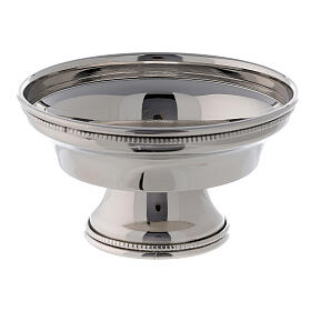 Incense burning bowl in nickel-plated brass with beads 10 cm