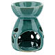 Brucia essenze ceramica traforato verde smeraldo 11 cm s1