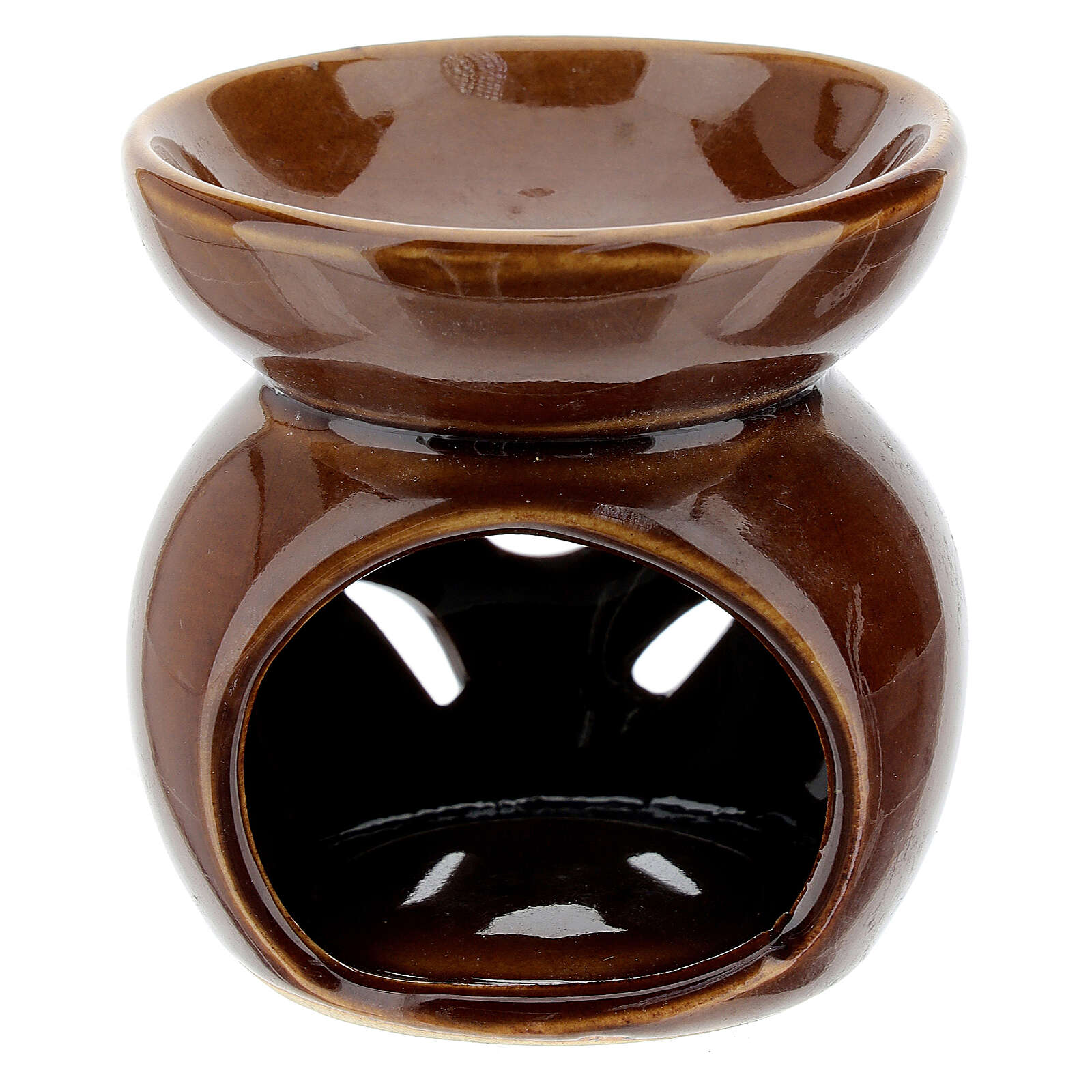 Pebetero Pebetero esencias cerámica perforado marrón 8 cm | venta online en HOLYART
