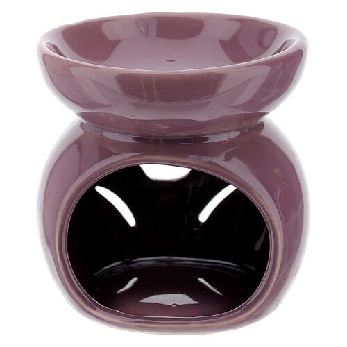 Essence burner in lilac coloured perforated ceramic 7 cm 1