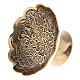 Ornate golden brass incense holder bowl diam 10 cm s2