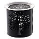 Black metal incense burner with cut-out Tree of Life 6 cm s2