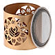 Bruciaincenso traforatura decori floreali ferro dorato h 6 cm s3