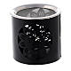 Black incense burner with cut-out sun, h 6 cm, metal s2