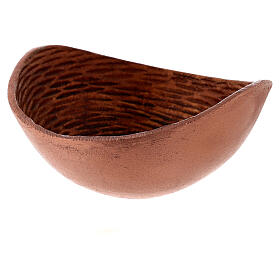 Incense bowl of 13 cm diameter, coppery metal
