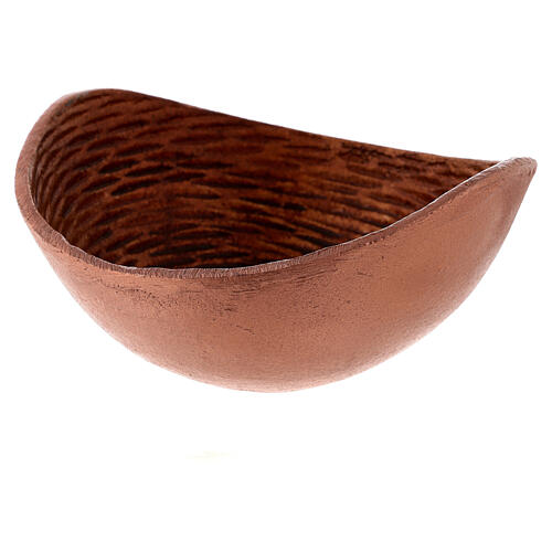 Incense bowl of 13 cm diameter, coppery metal 2