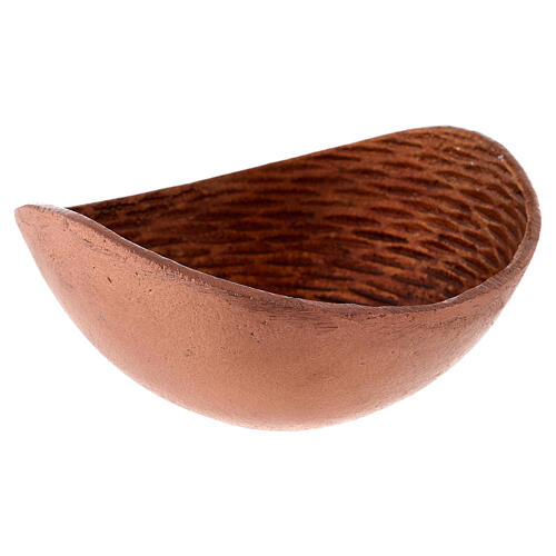 Incense bowl of 13 cm diameter, coppery metal 3
