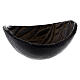 Black and brown metal incense bowl, 10 cm diameter s1