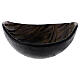 Black and brown metal incense bowl of 13 cm diameter s1