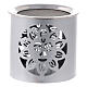 Silver incense burner with cut-out smiling sun, h 6 cm, metal s1