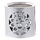 Silver incense burner with cut-out smiling sun, h 6 cm, metal s2