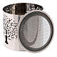 Silver incense burner with cut-out Tree of Life, h 6 cm, polished steel s3