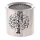 Silver-plated steel incense burner, height 6 cm, tree decor s1