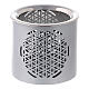 Iron cylindrical silver-plated incense burner h 6 cm s1