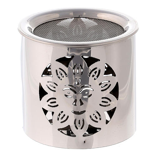 Steel silver-plated incense burner height 6 cm 1