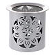 Cylindric silver incense burner H 8 cm openwork s1