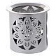 Cylindric silver incense burner H 8 cm openwork s2