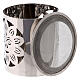 Queimador de incenso aço brilhante sol perfurado altura 8 cm s3