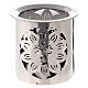 Queimador de incenso aço brilhante sol perfurado altura 8 cm s4