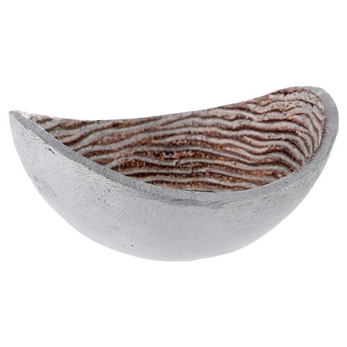Silver metal incense bowl of 13 cm diameter 3