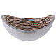 Silver metal incense bowl of 13 cm diameter s1