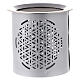 Incense burner in silver-plated iron cylindrical H 8 cm s1