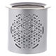 Incense burner in silver-plated iron cylindrical H 8 cm s2