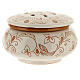 Brucia incenso basso terracotta Deruta decoro floreale 8x12cm s1