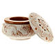 Brucia incenso basso terracotta Deruta decoro floreale 8x12cm s3