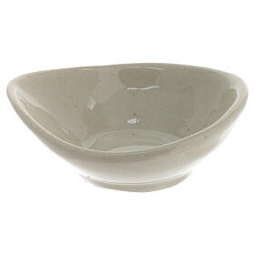 White ceramic incense bowl of 3.5 in