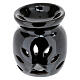 Queimador de incenso cerâmica h 8 cm cor preta s1