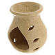 Beige ceramic incense burner, h 3.5 in s2