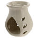 White incense burner, ceramic, h 3.5 in s2