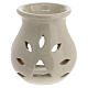 White ceramic incense burner, height 9 cm s1