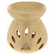 Incense burner, beige ceramich, h 4 in s1