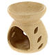 Incense burner, beige ceramich, h 4 in s2