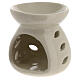 Incense burner, h 4 in, white ceramic s2