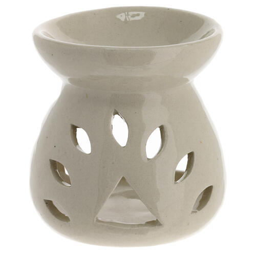 White ceramic incense burner, height 10 cm 1