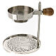 Adjustable incense burner of silver-plated brass, h 4.5 in s1