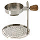 Incense burner with adjustable bowl, silver-plated brass, h 4.5 in s1