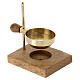 Gold plated brass incense burner, adjustable height, 4.5 in s2