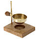 Adjustable golden brass incense burner height 12 cm s2