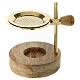 Bruciaincenso regolabile ottone dorato piattino h 13 cm s1