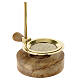 Bruciaincenso regolabile ottone dorato piattino h 13 cm s2