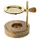 Adjustable golden brass incense burner, saucer h 13 cm s1